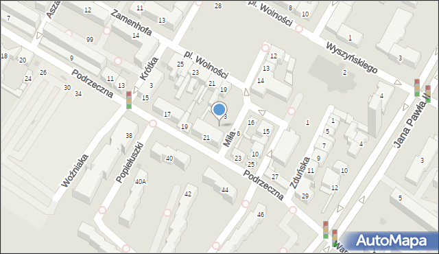 Kutno, Miła, 5, mapa Kutno