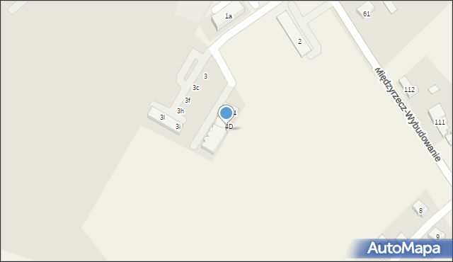 Kuźnik, Międzyrzecz-Wybudowanie, 4F, mapa Kuźnik