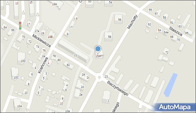 Kwidzyn, Mickiewicza Adama, 21A, mapa Kwidzyn