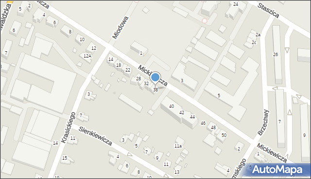 Kwidzyn, Mickiewicza Adama, 38, mapa Kwidzyn