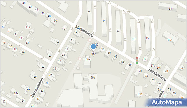 Kwidzyn, Mickiewicza Adama, 56c, mapa Kwidzyn