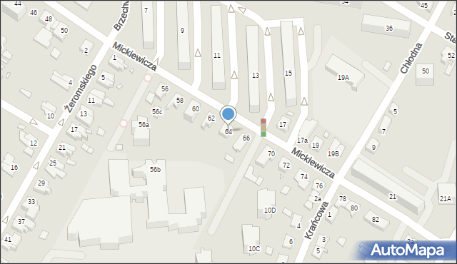 Kwidzyn, Mickiewicza Adama, 64, mapa Kwidzyn