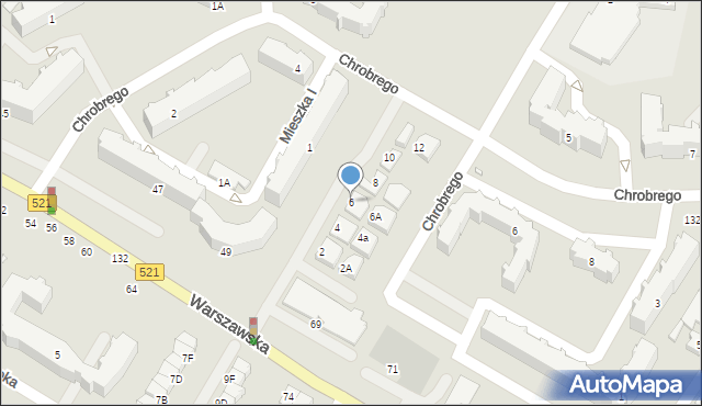 Kwidzyn, Mieszka I, 6, mapa Kwidzyn