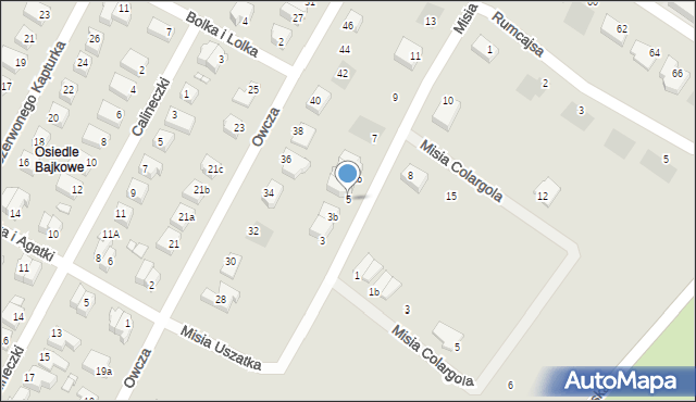 Kwidzyn, Misia Uszatka, 5, mapa Kwidzyn