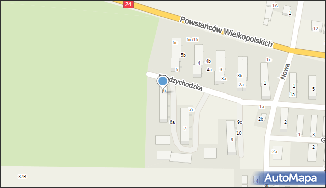 Kwilcz, Międzychodzka, 6b, mapa Kwilcz