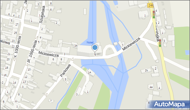 Łabiszyn, Mickiewicza Adama, 5, mapa Łabiszyn