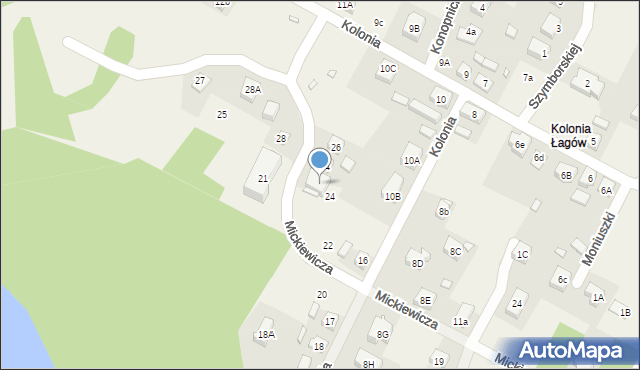 Łagów, Mickiewicza Adama, 22, mapa Łagów
