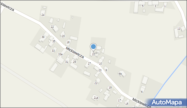 Łambinowice, Mickiewicza Adama, 12, mapa Łambinowice