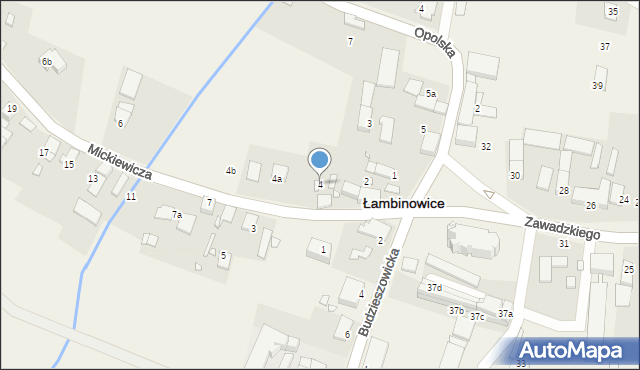 Łambinowice, Mickiewicza Adama, 4, mapa Łambinowice