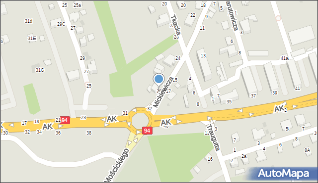 Łańcut, Mickiewicza Adama, 30, mapa Łańcut