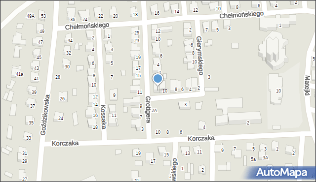 Łapy, Michałowskiego Piotra, 12, mapa Łapy