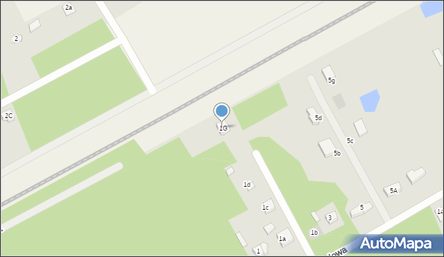 Łask, Miodowa, 1G, mapa Łask