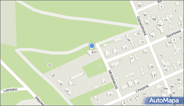 Łaskarzew, Mickiewicza Adama, 5, mapa Łaskarzew