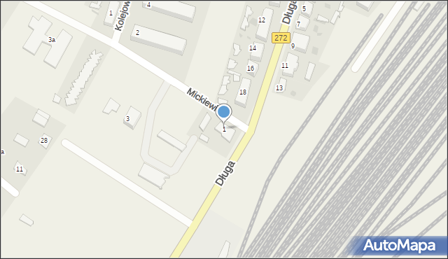 Laskowice, Mickiewicza Adama, 1, mapa Laskowice