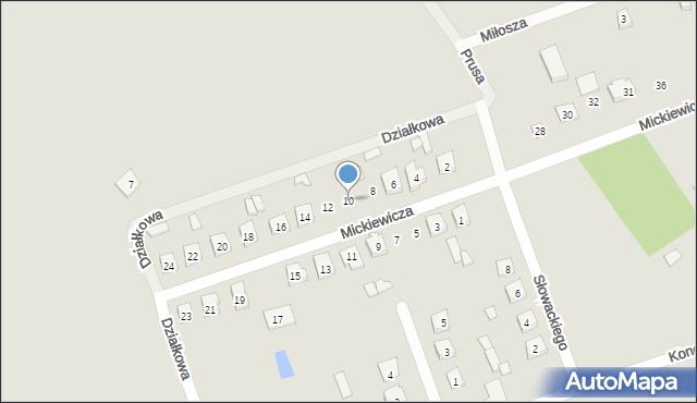 Latowicz, Mickiewicza Adama, 10, mapa Latowicz