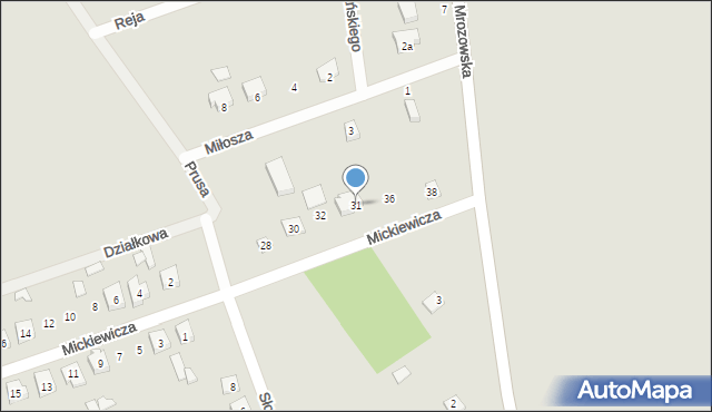 Latowicz, Mickiewicza Adama, 31, mapa Latowicz
