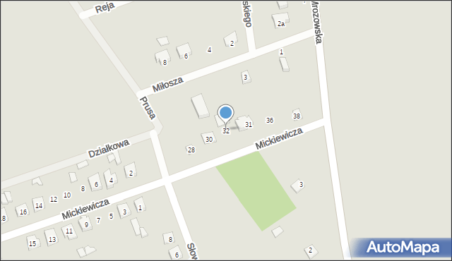 Latowicz, Mickiewicza Adama, 32, mapa Latowicz