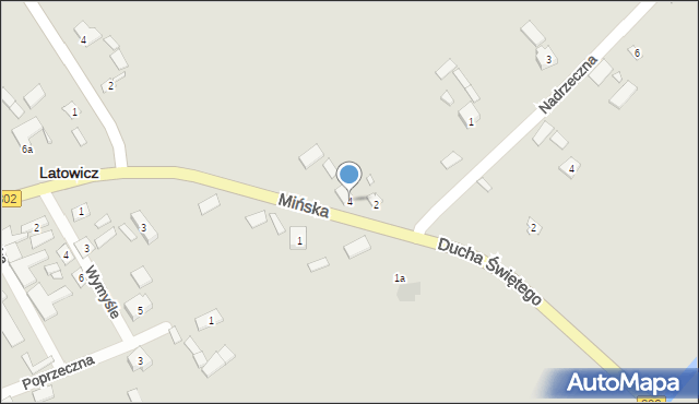 Latowicz, Mińska, 4, mapa Latowicz