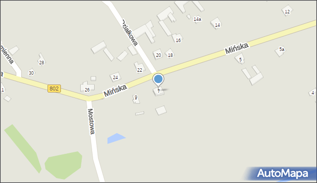 Latowicz, Mińska, 7, mapa Latowicz