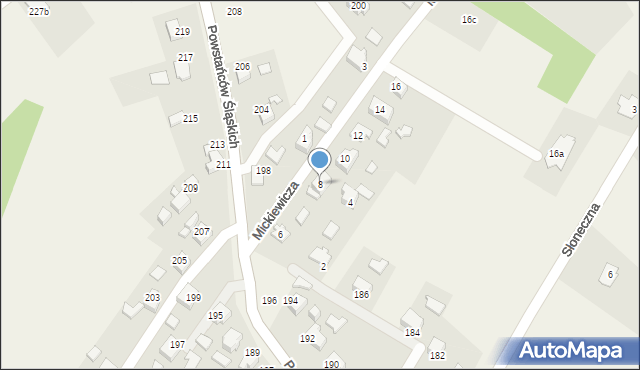 Łaziska, Mickiewicza Adama, 8, mapa Łaziska