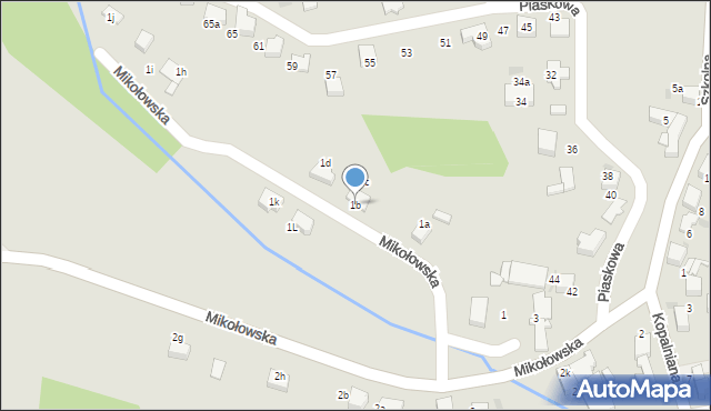 Łaziska Górne, Mikołowska, 1b, mapa Łaziska Górne