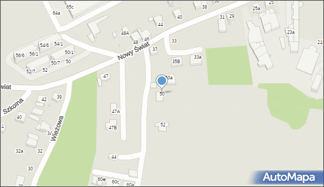 Łaziska Górne, Mikołowska, 50, mapa Łaziska Górne