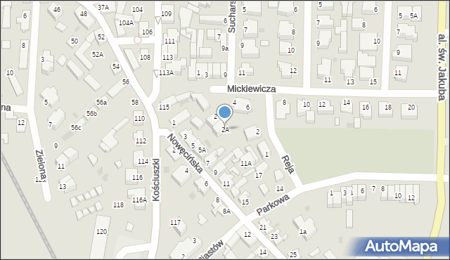 Łeba, Mickiewicza Adama, 2A, mapa Łeba