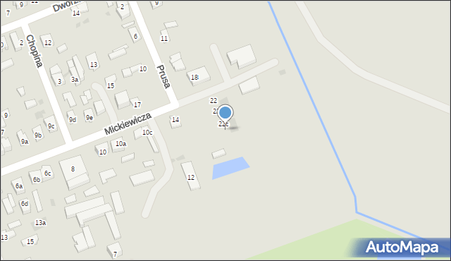 Łęczyca, Mickiewicza Adama, 22d, mapa Łęczyca