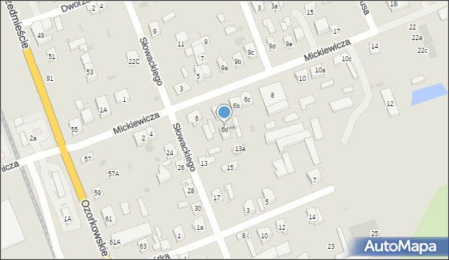 Łęczyca, Mickiewicza Adama, 6d, mapa Łęczyca