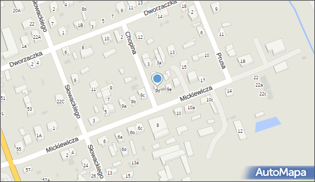Łęczyca, Mickiewicza Adama, 9d, mapa Łęczyca