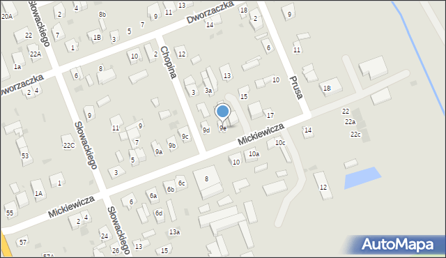 Łęczyca, Mickiewicza Adama, 9e, mapa Łęczyca