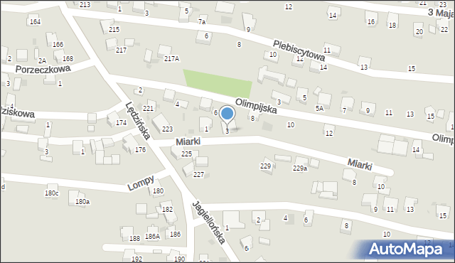 Lędziny, Miarki Karola, 3, mapa Lędziny