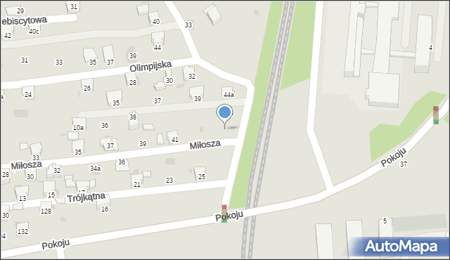 Lędziny, Miłosza Czesława, 50, mapa Lędziny