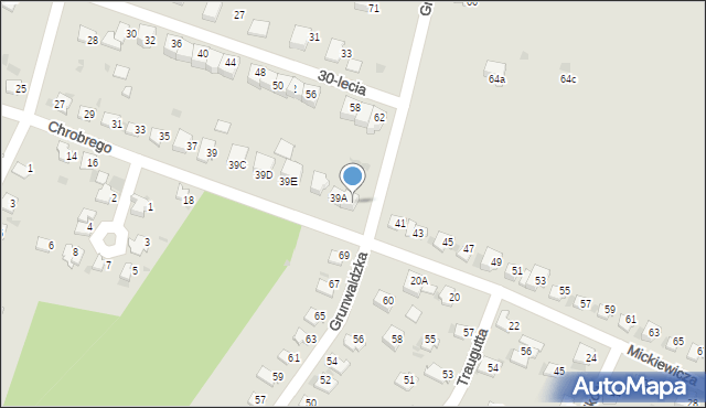 Lędziny, Mickiewicza Adama, 39B, mapa Lędziny
