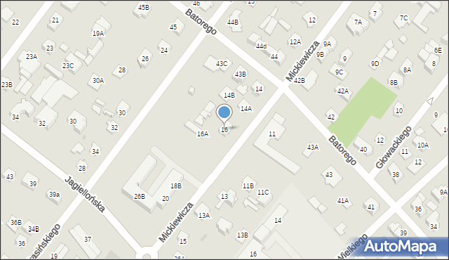 Legionowo, Mickiewicza Adama, 16, mapa Legionowo