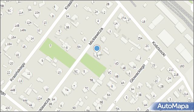 Legionowo, Mickiewicza Adama, 3, mapa Legionowo