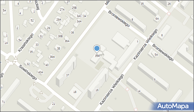 Legionowo, Mickiewicza Adama, 35A, mapa Legionowo