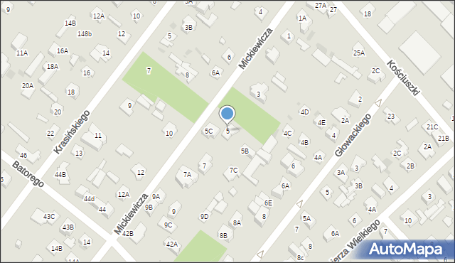 Legionowo, Mickiewicza Adama, 5, mapa Legionowo