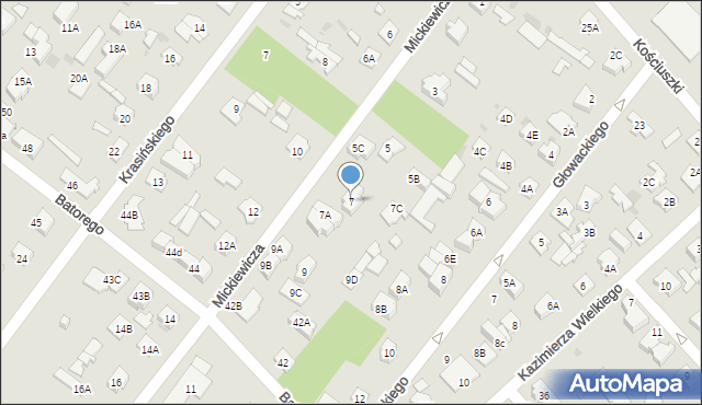 Legionowo, Mickiewicza Adama, 7, mapa Legionowo