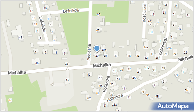Leżajsk, Michałka Tomasza, 42, mapa Leżajsk