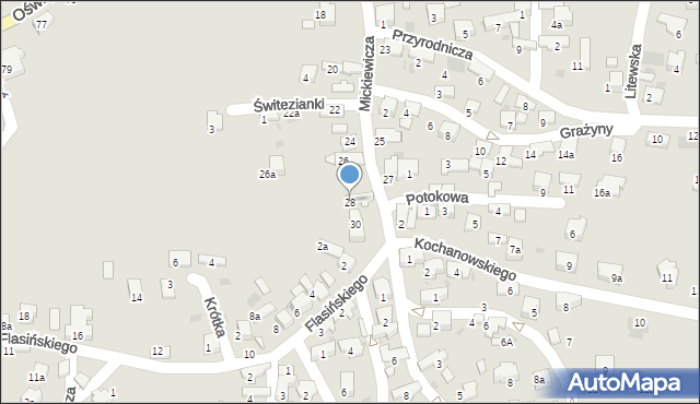 Libiąż, Mickiewicza Adama, 28, mapa Libiąż