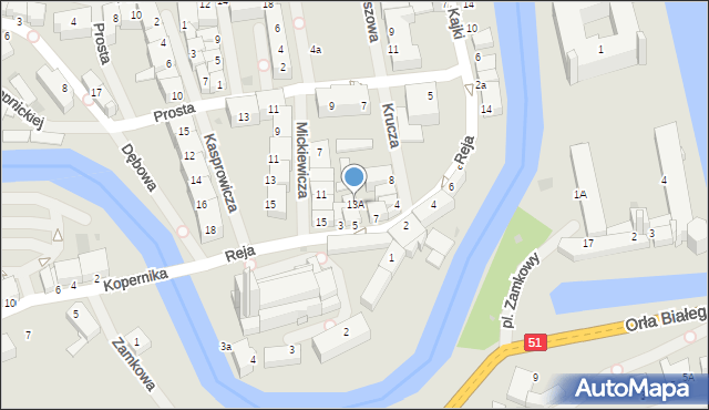 Lidzbark Warmiński, Mickiewicza Adama, 13A, mapa Lidzbark Warmiński