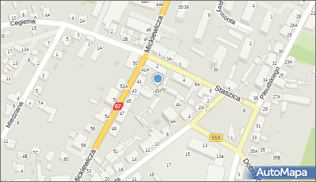 Lipno, Mickiewicza Adama, 41c, mapa Lipno
