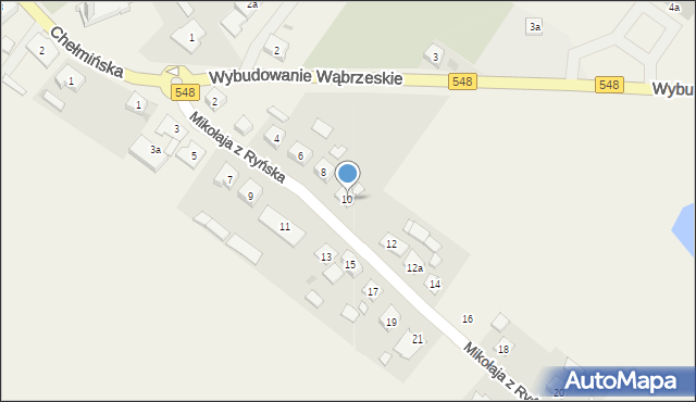 Lisewo, Mikołaja z Ryńska, 10, mapa Lisewo