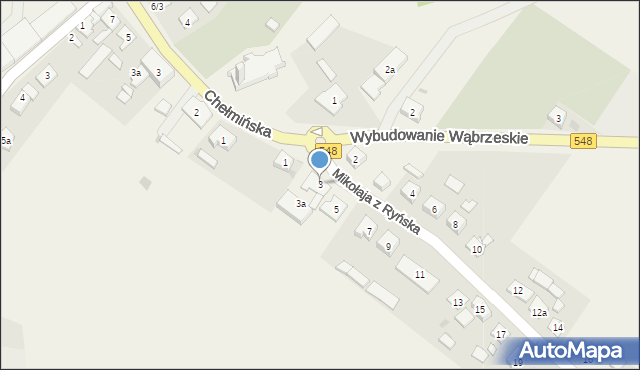 Lisewo, Mikołaja z Ryńska, 3, mapa Lisewo