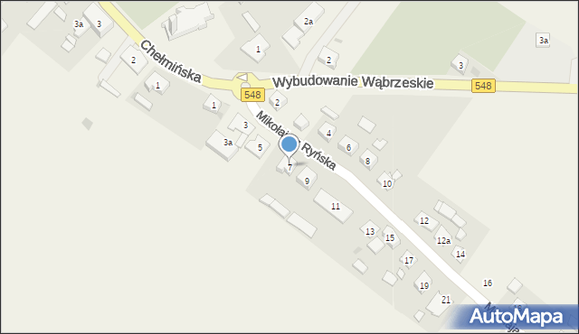 Lisewo, Mikołaja z Ryńska, 7, mapa Lisewo