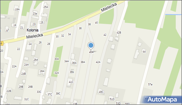 Lisia Góra, Mielecka, 40A, mapa Lisia Góra