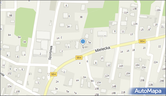 Lisia Góra, Mielecka, 5, mapa Lisia Góra