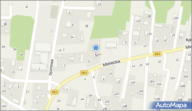 Lisia Góra, Mielecka, 5a, mapa Lisia Góra