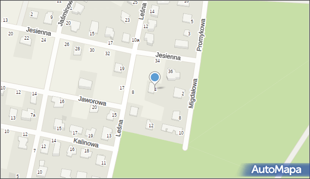 Łochowo, Migdałowa, 4, mapa Łochowo